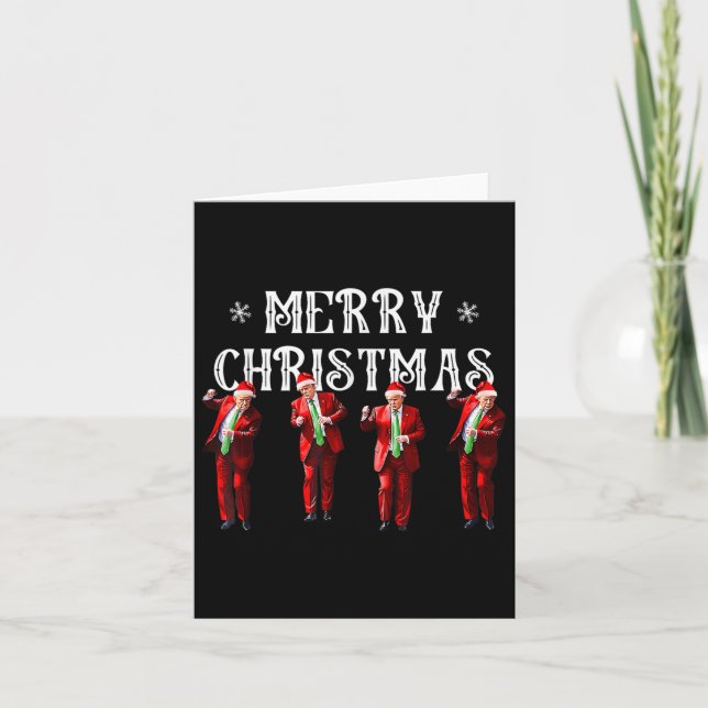Carte Drôle Trump Danse Santa Claus Noël Noël Noël Noël  (Devant)
