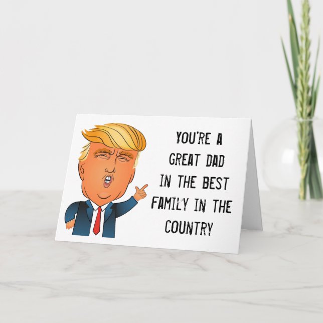 Carte Drôle Trump Fête des pères Card "Smart Guy" (Devant)
