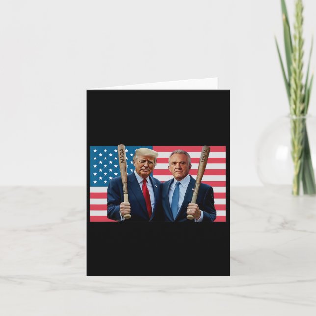 Carte Drôle Trump Kennedy Mega Maha Baseball Bat Usa Fla (Devant)