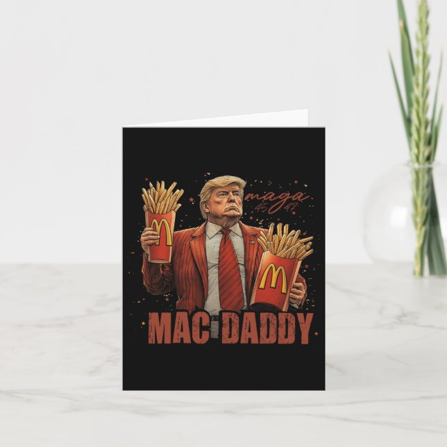Carte Drôle Trump Mcdon 2024 Fast Food Mac Daddy Hamburg (Devant)