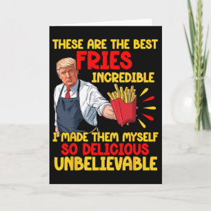 Carte Drôle Trump Nourriture Rapide Humour Frites Électi