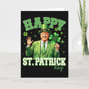 Carte Drôle Trump St Patrick's Day Chanceux Shamrock Ire