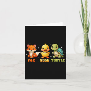 Carte Drôle Trump subtil Fox Duck Turtle mignonne Animal