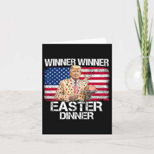 Carte Drôle Trump vainqueur Dîner de Pâques Jour de Pâqu