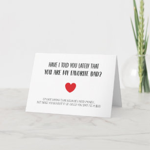 Carte Drôle Tu Es Ma Fête des pères Favorite Papa
