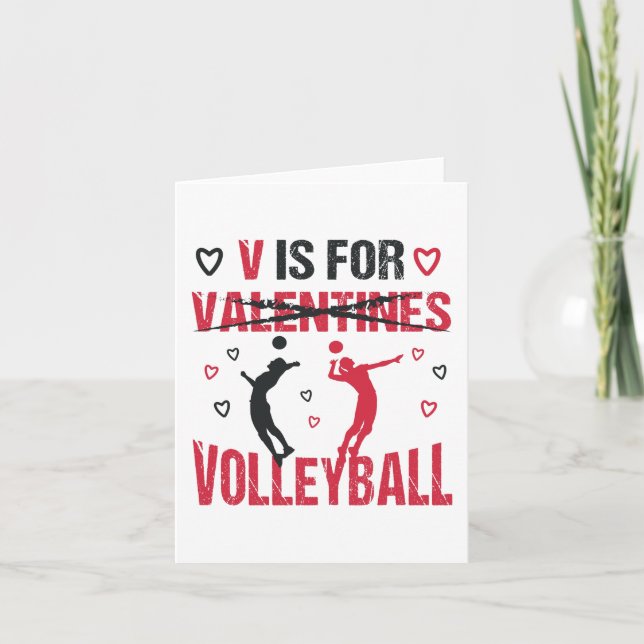 Carte Drôle V est pour Cadeau de la Saint-Valentin Volle (Devant)