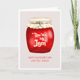 Carte Drôle valentine Jam citation beige 3 photos collag