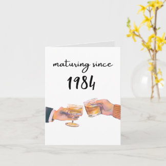 Carte drôle vieux whiskey d'anniversaire humour mature