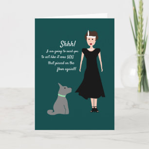 Carte Drôle Vintage Dog Joke, Comédie