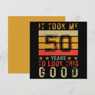 Carte Drôle vintage personnalisé 50ème numéro anniversai