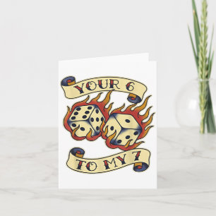 Carte Drôle Votre 6 Dans Mon 7 Mème Tatouage de la Saint