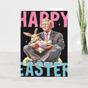 Carte Drôles de Pâques de Trump Lapin oeufs Joyeuses Pâq