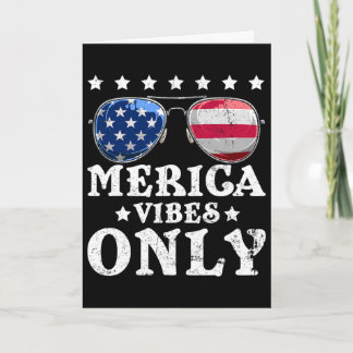 Carte Drôles de vibrations Merica uniquement Drapeau amé
