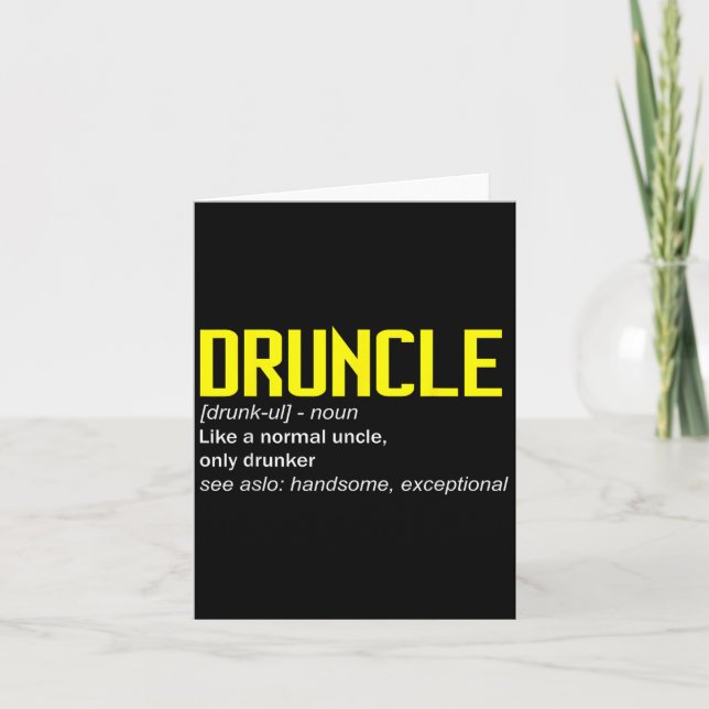 Carte Drunkle Définition Mondes Meilleur Oncle Jamais Dr (Devant)