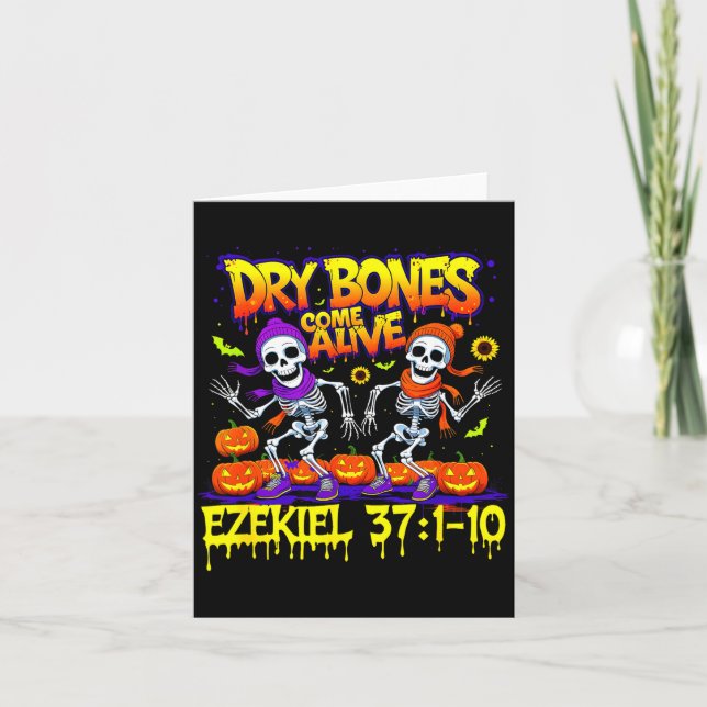 Carte Dry Bones Come Alive Ezekiel 37 Bible Verse Christ (Devant)