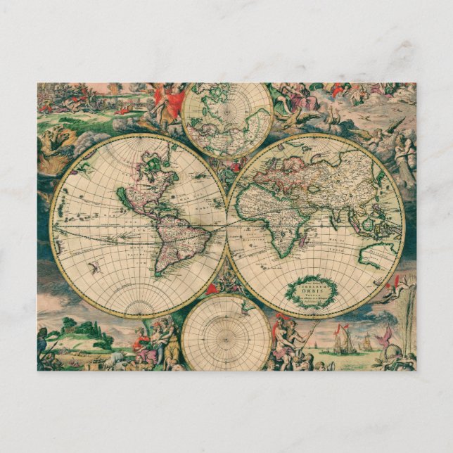 Carte du 17ème siècle du monde (Devant)
