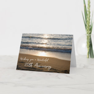 Carte du 20e anniversaire du Mariage Wave at Sunse
