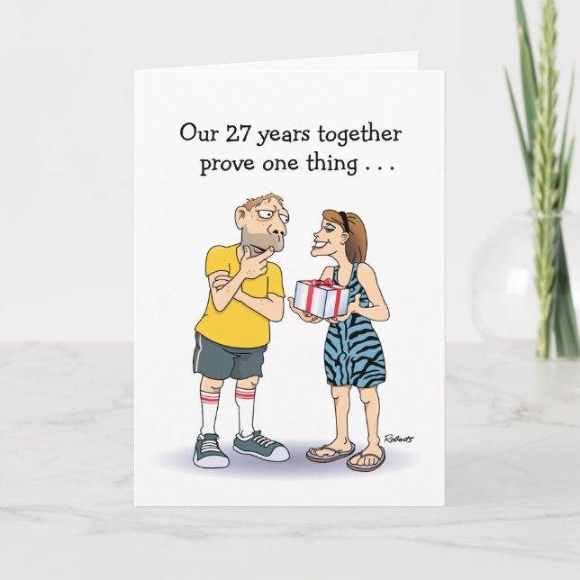 Carte du 27e anniversaire du Mariage : Amour (Devant)