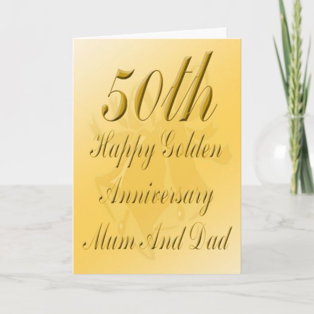 Carte du 50e anniversaire pour maman et papa (Devant)