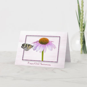 Carte du 62e anniversaire de mariage Papillon sur