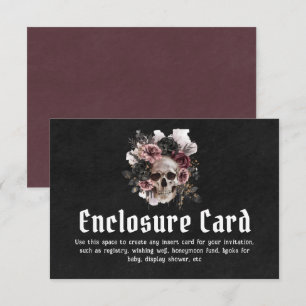 Carte du boîtier du crâne floral d'Halloween gothi