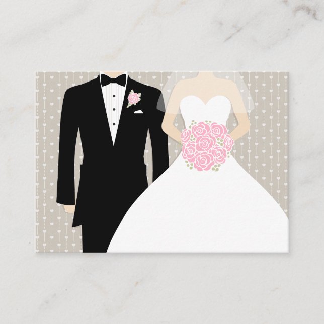 Carte du boîtier du mariage de mariée et de mariée (Devant)