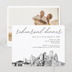 Carte du boîtier Mariage du dîner de répétition de