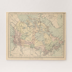 Carte du Canada antique Puzzle