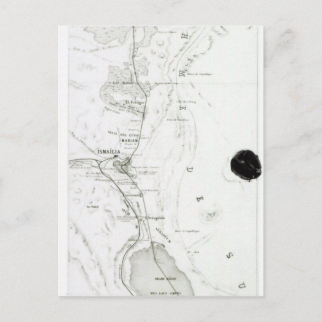 Carte du canal de Suez, vers 1869 (Devant)