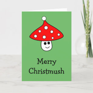 Carte du champignon Santa Hat
