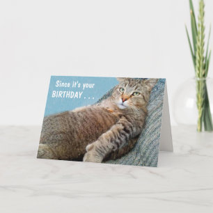Carte "Du Chat" Anniversaire Drôle