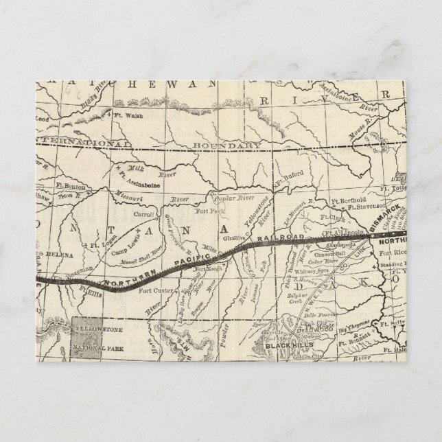 Carte du chemin de fer du Pacifique Nord (Devant)