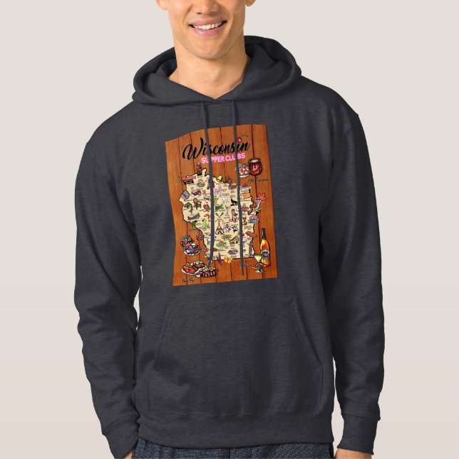 Carte du club du sweat - shirt à capuche Unisex -  (Devant)