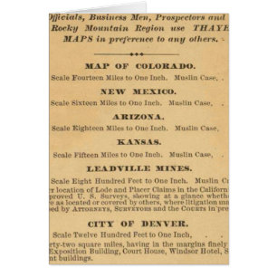 Carte du Colorado de Thayer