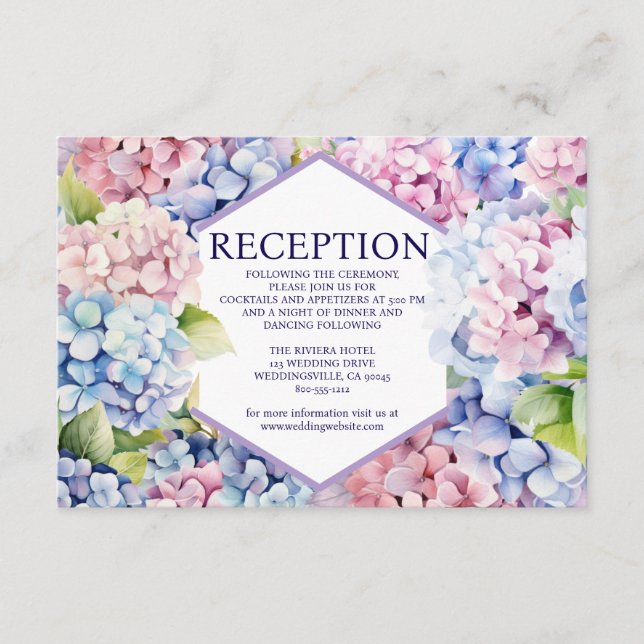 Carte du compartiment de réception Hydrangea (Devant)