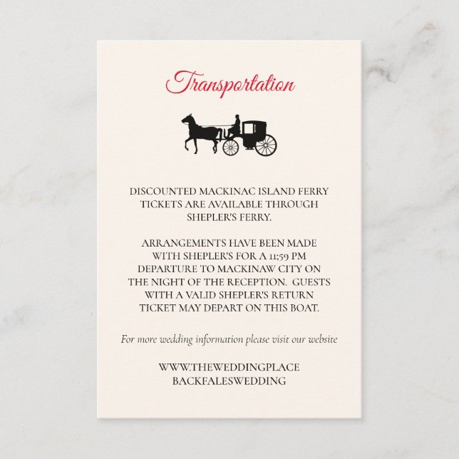 Carte du compartiment de transport de Mackinaw Isl (Devant)