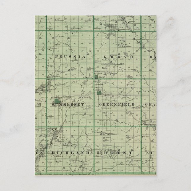 Carte du comté d'Adair, État de l'Iowa (Devant)