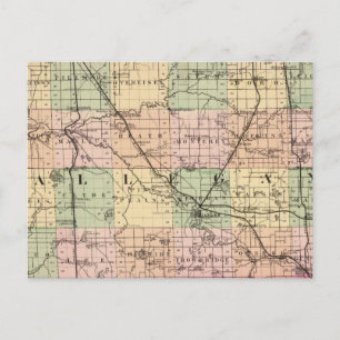 Carte du comté d'Allegan, Michigan