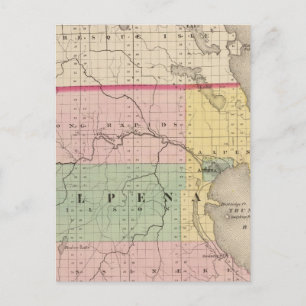 Carte du comté d'Alpena, Michigan