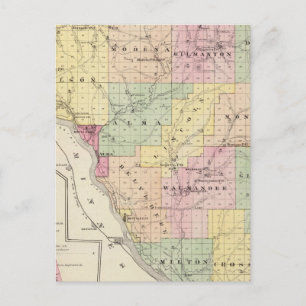Carte du comté de Buffalo et village d'Alma
