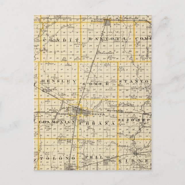 Carte du comté de Champaign (Devant)