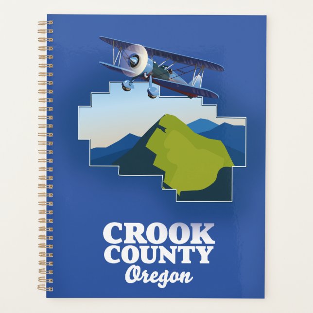 Carte du comté de Crook en Oregon (Devant)