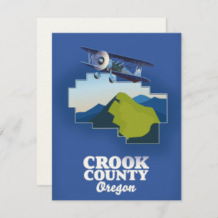 Carte du comté de Crook en Oregon