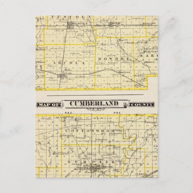 Carte du comté de Douglas Carte du comté de Cumber (Devant)