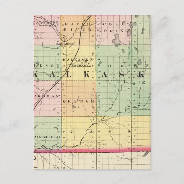 Carte du comté de Kalkaska, Michigan (Devant)