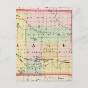 Carte du comté de Lake, Michigan