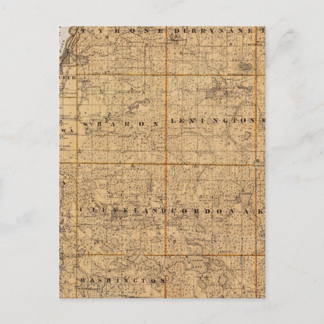 Carte du comté de Le Sueur, Minnesota (Devant)