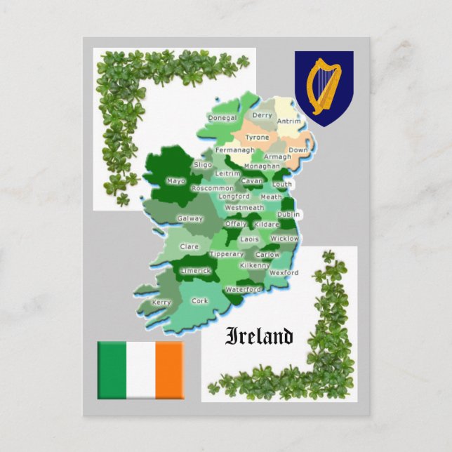 Carte du comté de l'Irlande (Devant)