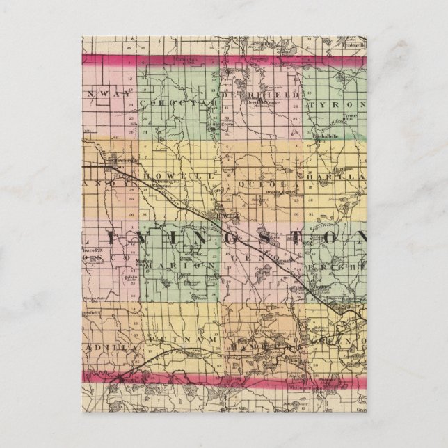 Carte du comté de Livingston, Michigan (Devant)