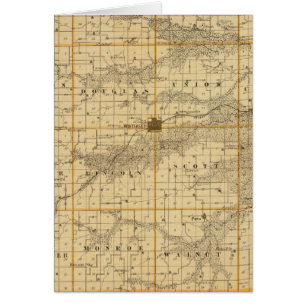 Carte du comté de Madison, État de l'Iowa